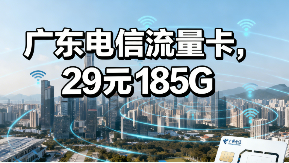 广东归属地流量卡✅广东电信流量卡29元185G长期套餐