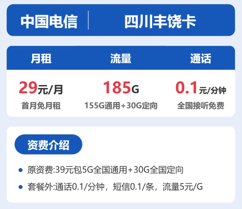 四川电信流量卡